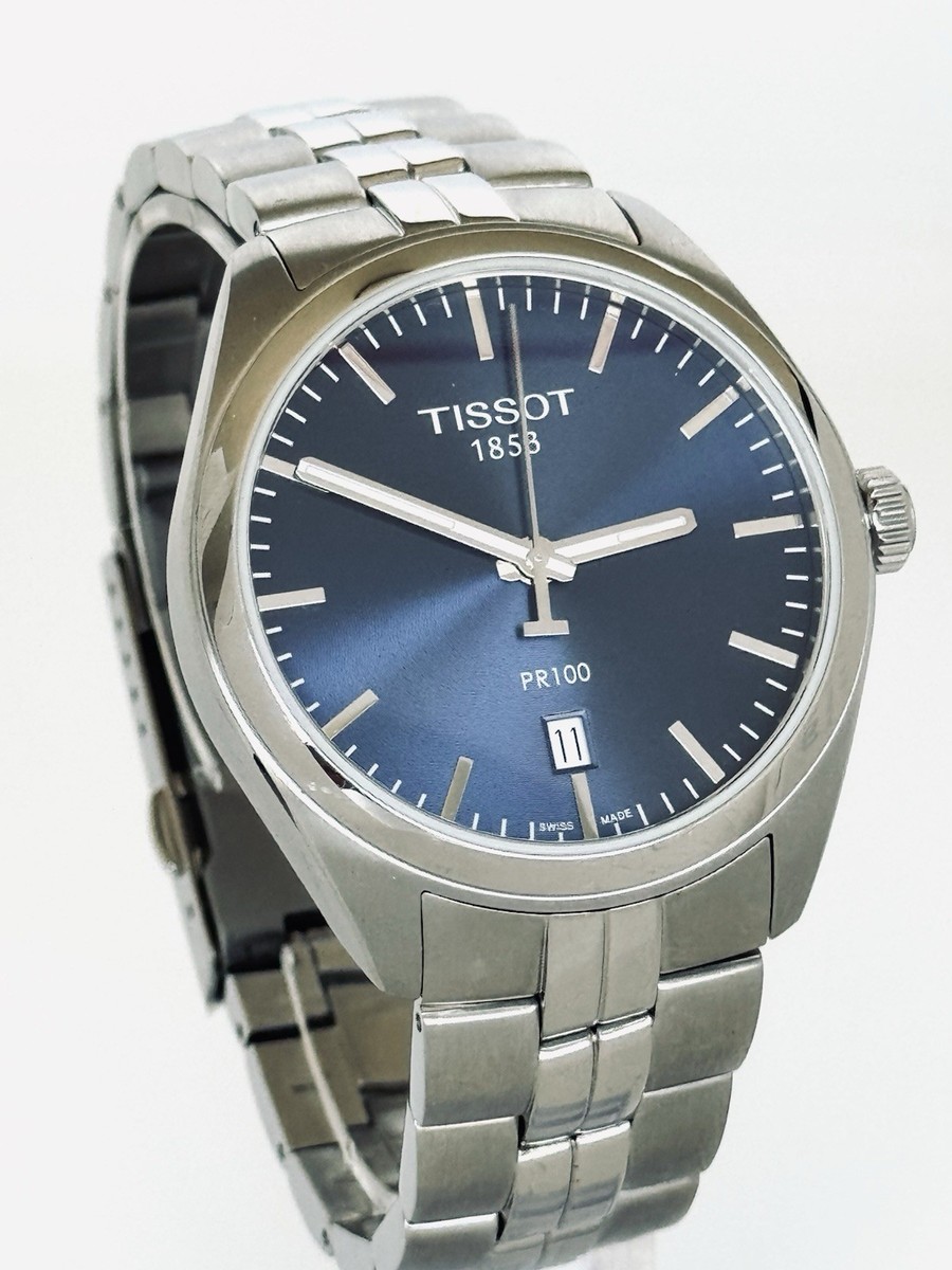 Tissot PR 100 Men's Watch 39mm ,T 101410A Blue Dial Swiss Made | eBay