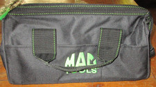 Mac Tools Small Canvas Tool Bag 13x7x8 Black Green New Mac Tools Small Canvas Tool Bag 13x7x8 Black Green New