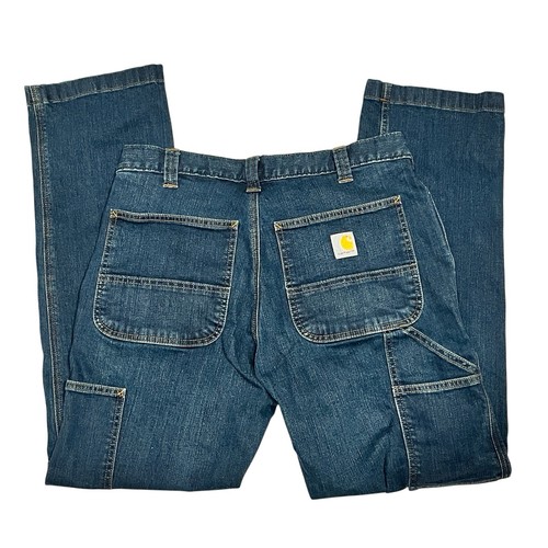Carhartt 32x30 Rugged Flex Relaxed Fit Utility Jeans Work Pants Pockets Blue - Picture 4 of 6