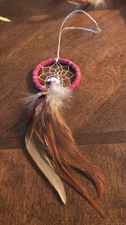 Mini 2" Dream Catcher with Feathers Native American Ornament Wall Decoration