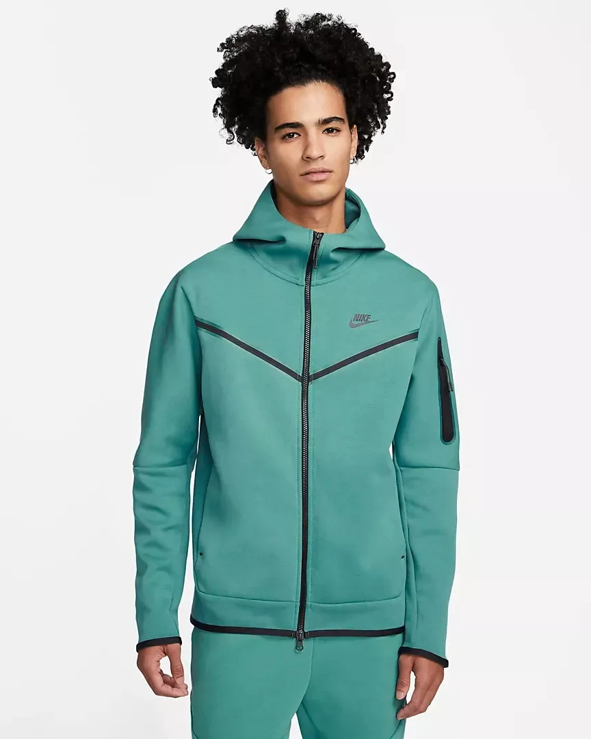 Nike Sportswear Tech Fleece Men's Full-Zip Hoodie Mineral Teal