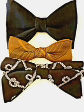 3 Vintage Clip on Bow Ties- Ormond, Wembley, Royal Rust Resistant