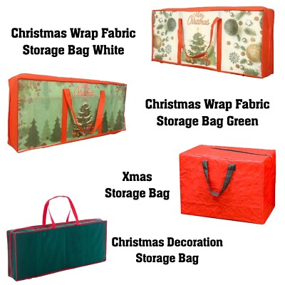Christmas Wrapping Paper Storage Bag Gift Wrap Decoration Tidy