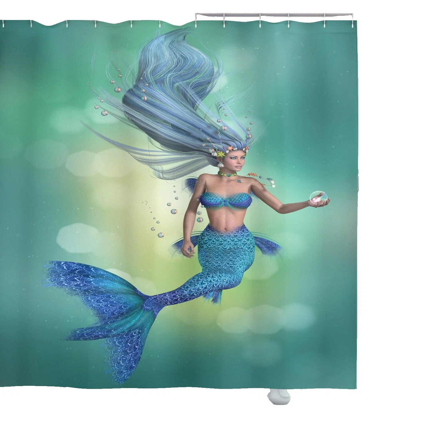 Cortinas de Ducha de Sirena de poliéster