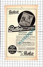 Butlins Butlin's  Skegness Clacton Holiday Advert   - 1939 Cutting