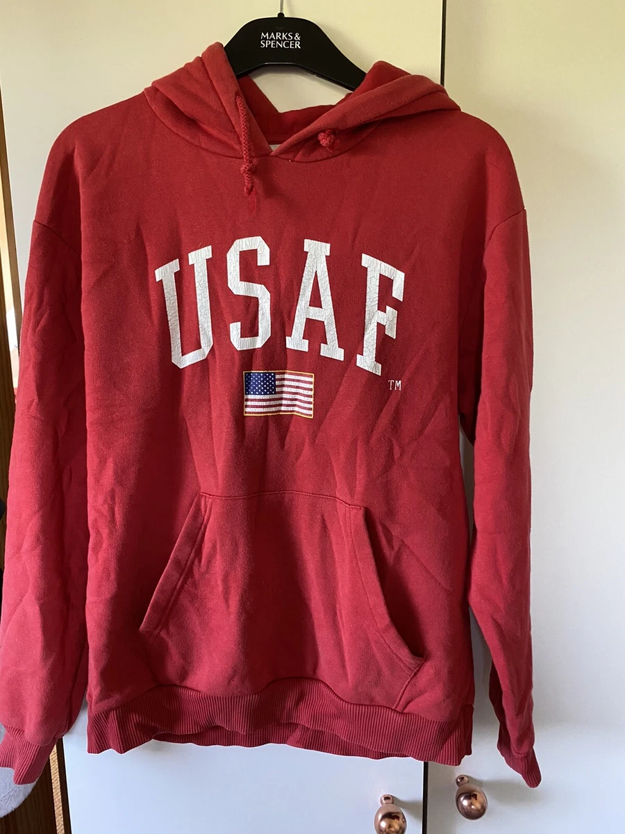 Topshop Tee and Cake Red USAF Hoodie Size 8 eBay