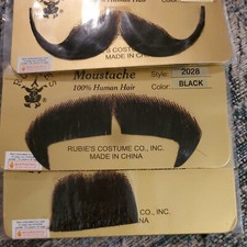 11M Rubies Moustaches Set Of Human Black Hair Set Of 3 2013 2028 2029