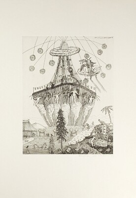 Bella W. Hoffmann, Carousel, Etching, Hand Signed, Dated, 1989