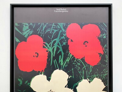 ANDY WARHOL RARE 1990 LITHOGRAPH PRINT FRAMED LARGE EXHBT POSTER