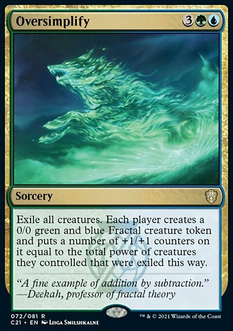 Magic the Gathering MTG Oversimplify (72) Commander 2021   LP