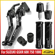 Handle Grips Cap Brake Clutch Levers Set For SUZUKI GSXR GSX-R 600 750 1000 NEW