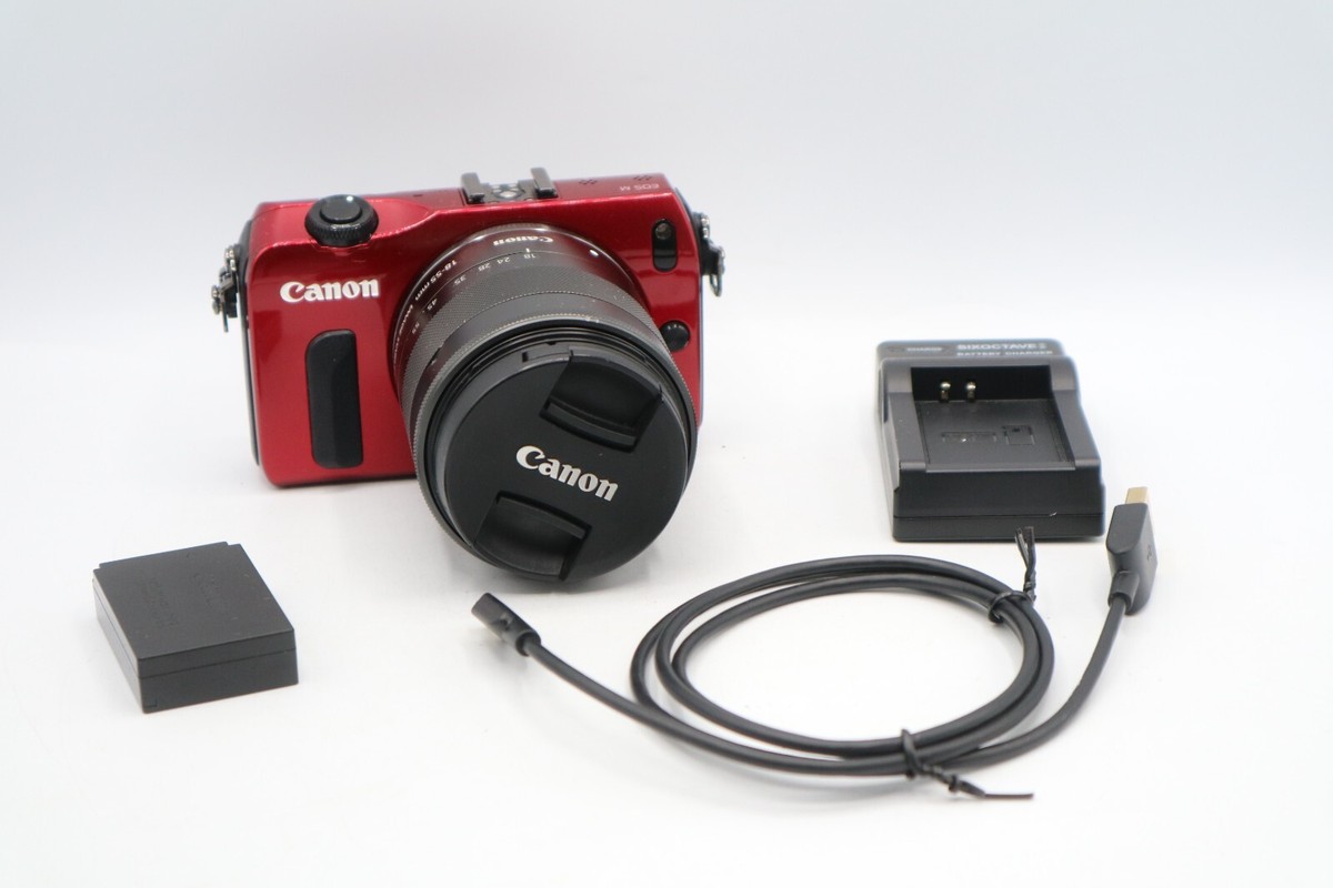 Canon EOS M レッド Amazon.co.jp: Canon EOS M Mirrorless Digital Camera, red