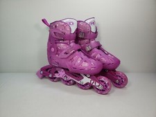 Roller Derby Girls Rollerblades Pink Sparkle Kids Adjustable Sizes 2-5 VERY GOOD