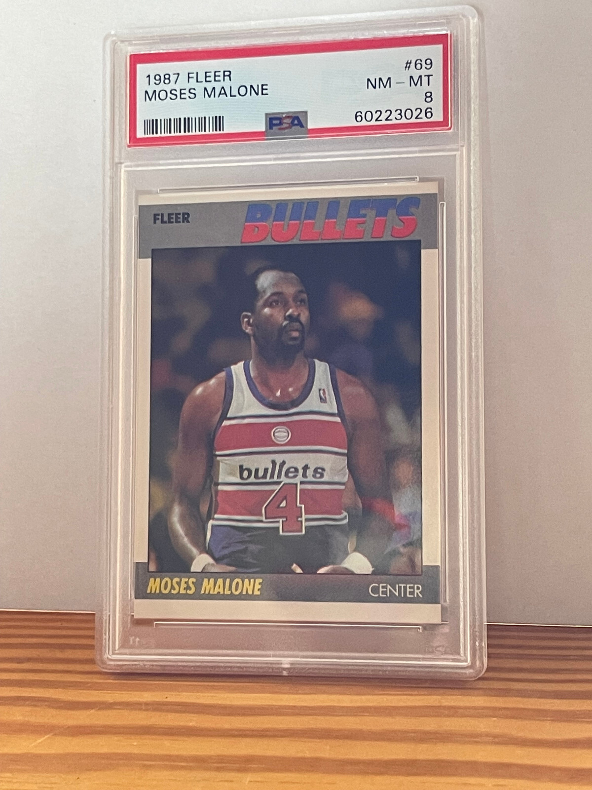 1987-88 Fleer Moses Malone #69 PSA 8 HOF # 60223026