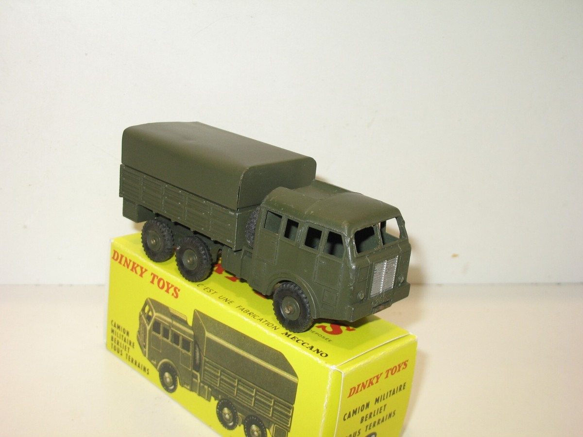 DINKY TOYS n° 80 D BERLIET 6 X 6 militaire bâché = copie de boîte DINKY 80 D