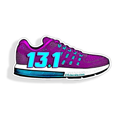 Running Sticker 1/2 MARATHON Half Shoe Run Car Laptop
