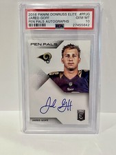 PSA 10 Jared Goff Auto 2016 Panini Donruss Elite Football #PP-GG Pen Pals LA Ram