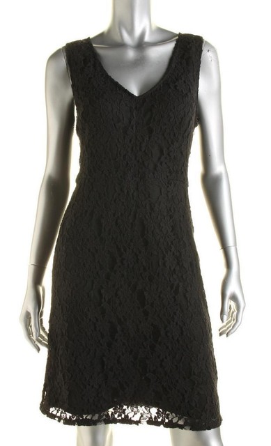 dkny black lace dress