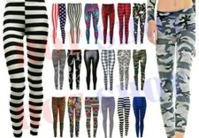 Image of Women Ladies Stretchy Pants Skinny Leggings Full Length Printed Legging Jeggings