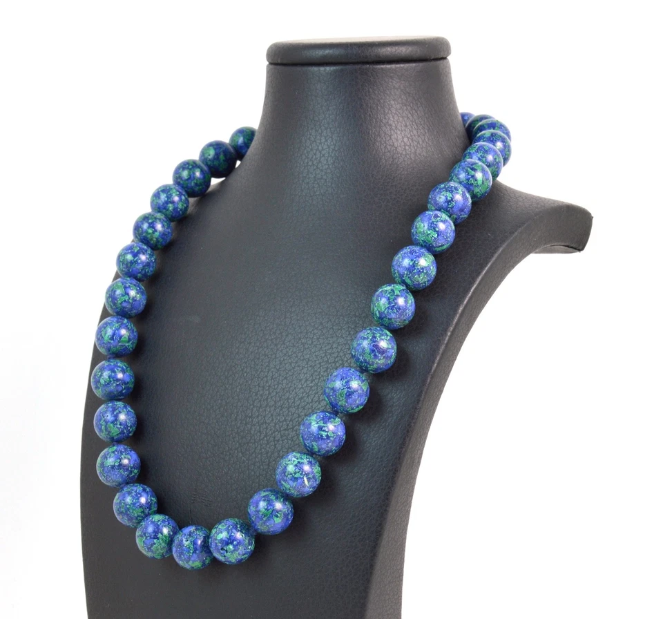 Parure in Argento 925 e Azzurrite naturale. Made in Italy - Immagine 2 di 4
