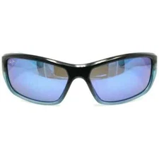 Maui Jim Barrier Reef MJ 792-06C Wrap Blue Polarized Sunglasses Blue Lens - See