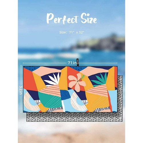 New! OCOOPA Microfiber Beach Towel Fast Drying Oversize Mat Sand Free Extra soft - Picture 75 of 180