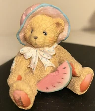Cherished Teddies Julie July 1993 Bear Watermelon Home Decoration Decor