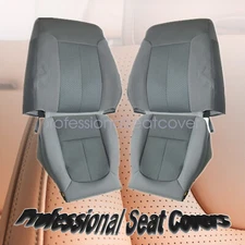 Front Bottom & Top back Cloth Seat Cover Gray For 2011 2012 2013 2014 Ford F-150