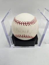 🌟 TRI-STAR Don Mattingly Signed Autograph Auto Baseball w/cube Faded