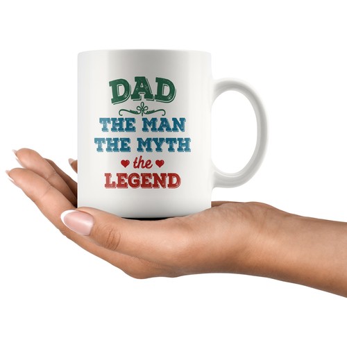 Dad Man Myth Legend Coffee Mug, Fathers Day Mugs, Best Christmas Birthday Gift - 第 3/8 張圖片