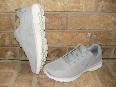 New 99905R GYPR Skechers Memory Foam Lite Weight Sneaker/Gray Pink B  MSRP$70