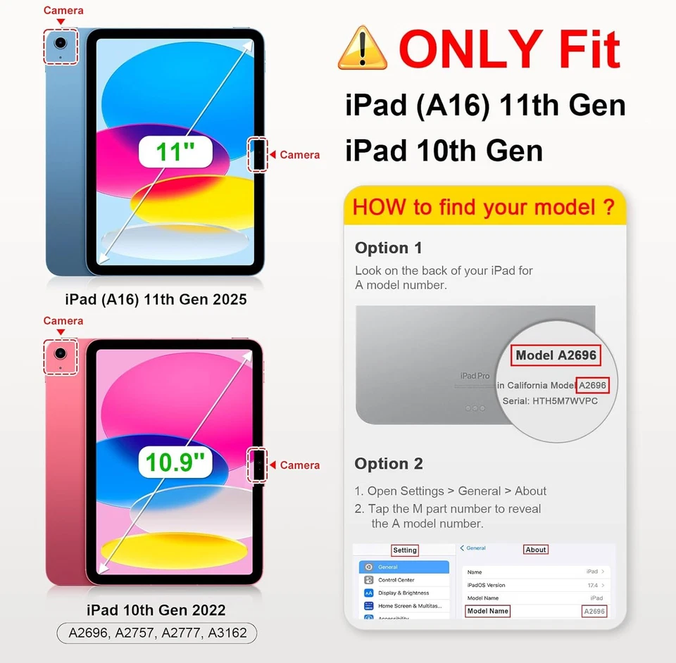 Case for iPad iPad (A16) 11th 11 Inch (2025) Shockproof Cover Shiny Clear Cover - Image 2 of 4