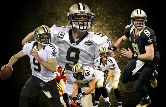 New Orleans Saints Lithograph print of Drew Brees 17x11 | eBay