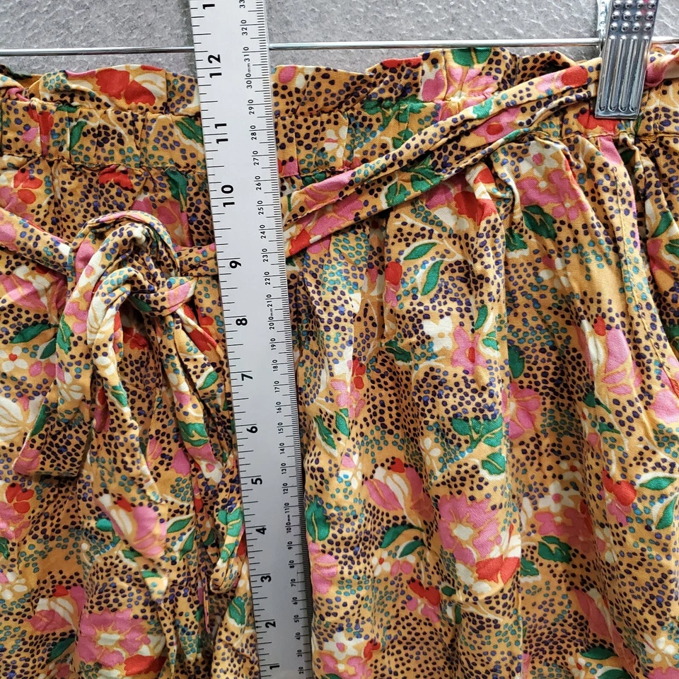 Pantalones Cortos American Eagle Mujer Medianos Naranja Floral Estampado Leopardo Bolsa de Papel Foto 4 de 4