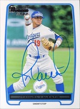 2012 Bowman Draft #BDPP11 Jesmuel Valentin Rookie LA Dodgers AUTO SIGNED