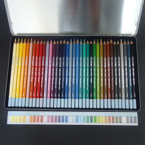 VAN GOGH Pencils Water Color 36 colors set Aquarelle Aquqrel Royal