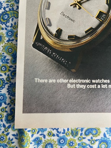Vintage 1969 Timex Electronic Watch Ad Never Needs Winding - Ad Only - Picture 5 of 7