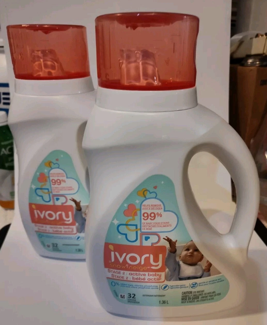 2x IVORY SNOW STAGE 2: ACTIVE BABY LAUNDRY DETERGENT 32 LOADS 45.9 OUNCES EACH
Opens in a new window