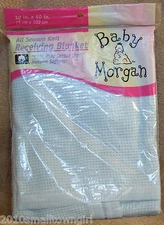 Vintage (Original) Baby Morgan Blue Receiving Blanket