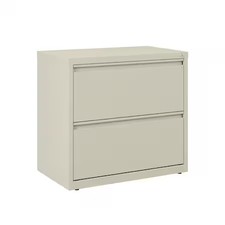 Hirsh 14970 30" W 2 Drawer Lateral File Cabinet, Putty, A4/Legal/Letter