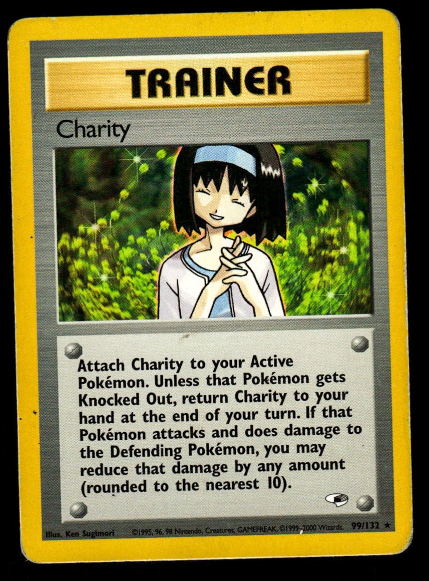 DMG Unlimited Charity 99/132 Gym Heroes Pokemon 2000 WotC Vintage Ken Sugimori