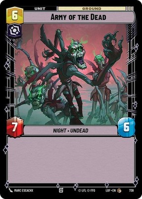 x3 Army of the Dead - Foil C Star Wars Legends of the Force M/NM