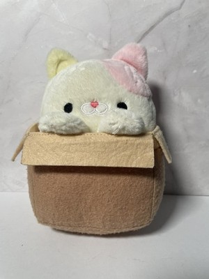 Takashoji Cat In Box Plush 7'' White Pink Kitty Kawaii Stuffed Animal Cute