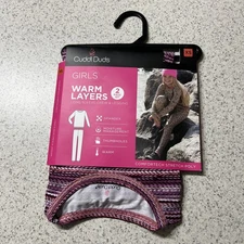 Cuddl Duds XS 4/5 Girls Warm Layers Long Sleeve Crew Leggings 2 Piece NWT