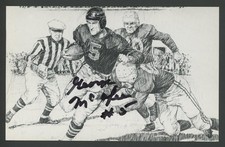 GEORGE McAFEE signed HOF postcard | Chicago Bears - autograph