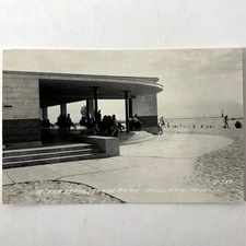 RPPC Ottawa Beach State Park Building Holland MI Vintage Postcard 1940s Michigan