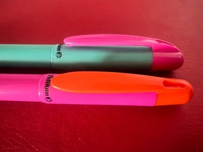 PELIKAN Fountain Pens Pelikano Nibs M Neon Colors PINK BLUE Vintage