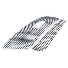 Stainless Chrome Billet Grille Combo Fits 2004-2005 Ford F-150 Honeycomb Style