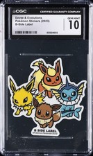 2023 POKEMON STICKERS B-SIDE LABEL EEVEE & EVOLUTIONS CGC 10 GEM MINT