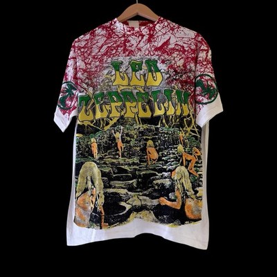 聖ジャベリン　パッチ セット Vintage Led Zeppelin Shirt AOP Single Stitch XL 1992 Houses Of The